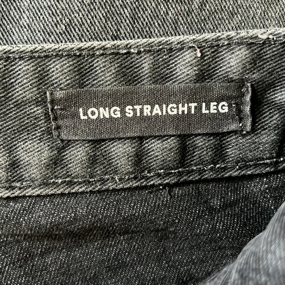 Cotton On Black Long Straight Leg Denim Distressed Jeans, Size 6, Pants Cotton - Picture 14 of 16